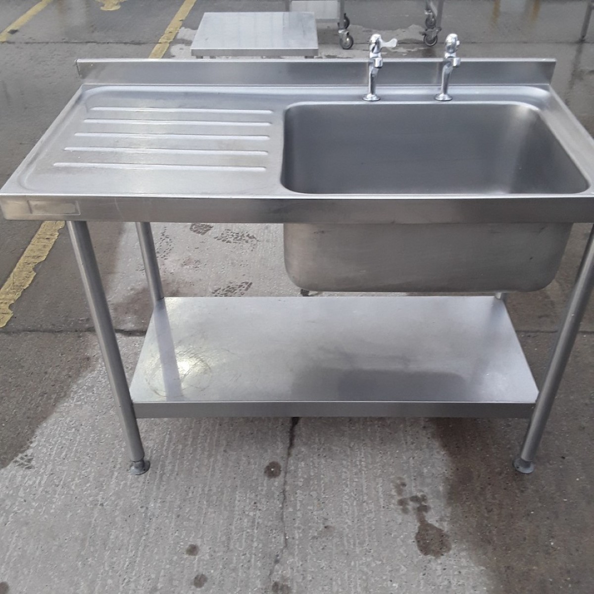 Used Stainless Steel Single Bowl Sink Catering Resales